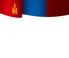 Mongolia flag element design national independence day banner ribbon png