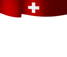 Switzerland flag element design national independence day banner ribbon png