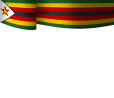 Zimbabwe flag element design national independence day banner ribbon png