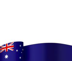 Australia flag element design national independence day banner ribbon png