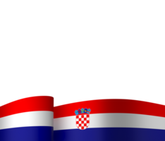 Croatia flag element design national independence day banner ribbon png