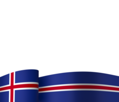 Iceland flag element design national independence day banner ribbon png