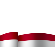 Indonesia flag element design national independence day banner ribbon png