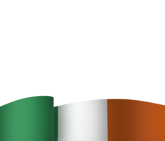 Ireland flag element design national independence day banner ribbon png