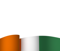 Ivory Coast flag element design national independence day banner ribbon png