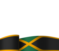 Jamaica flag element design national independence day banner ribbon png