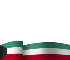 Kuwait flag element design national independence day banner ribbon png