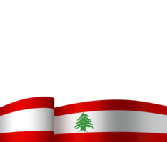 Lebanon flag element design national independence day banner ribbon png