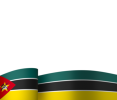 Mozambique flag element design national independence day banner ribbon png