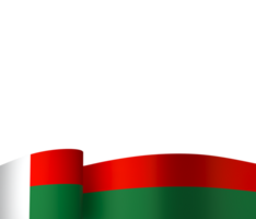 Madagascar flag element design national independence day banner ribbon png