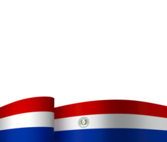 Paraguay flag element design national independence day banner ribbon png