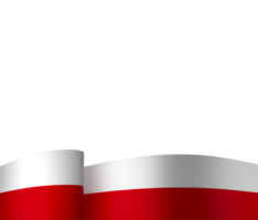 Polonia bandiera elemento design nazionale indipendenza giorno bandiera nastro png