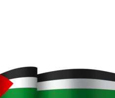 Palestine flag element design national independence day banner ribbon png