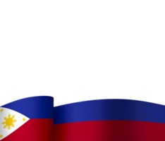 Philippines flag element design national independence day banner ribbon png