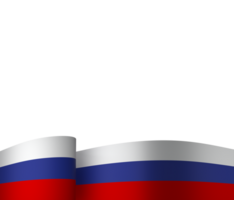 Russia flag element design national independence day banner ribbon png