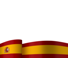 Spain flag element design national independence day banner ribbon png