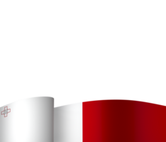 Malte drapeau élément conception nationale indépendance journée bannière ruban png
