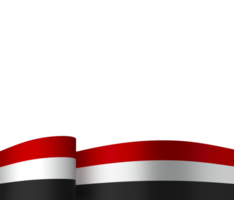 Yemen flag element design national independence day banner ribbon png