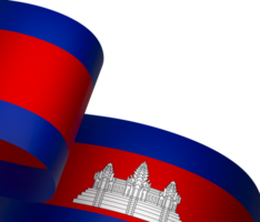 Cambodia flag element design national independence day banner ribbon png