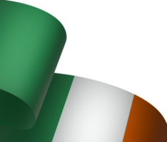 Irland Flagge Element Design National Unabhängigkeit Tag Banner Band png