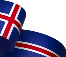 Iceland flag element design national independence day banner ribbon png