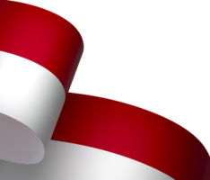 Indonesia flag element design national independence day banner ribbon png