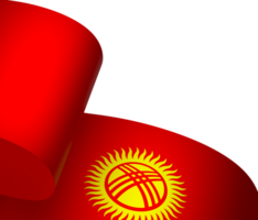 Kyrgyzstan flag element design national independence day banner ribbon png