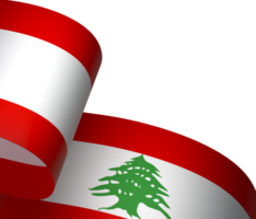 Lebanon flag element design national independence day banner ribbon png