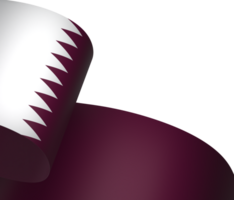 Qatar flag element design national independence day banner ribbon png