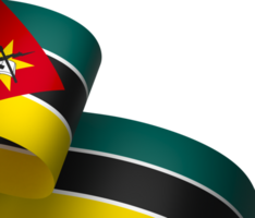 Mozambique flag element design national independence day banner ribbon png