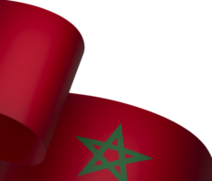 Morocco flag element design national independence day banner ribbon png