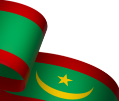 Mauritania flag element design national independence day banner ribbon png