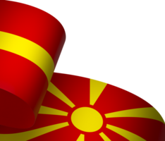 North Macedonia flag element design national independence day banner ribbon png