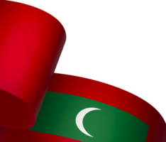 Maldives flag element design national independence day banner ribbon png