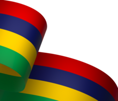 Mauritius flag element design national independence day banner ribbon png