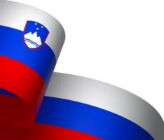 Slovenia flag element design national independence day banner ribbon png