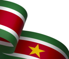 Suriname flag element design national independence day banner ribbon png