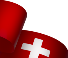 Switzerland flag element design national independence day banner ribbon png