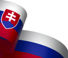 Slovakia flag element design national independence day banner ribbon png