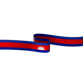 Cambodia flag element design national independence day banner ribbon png