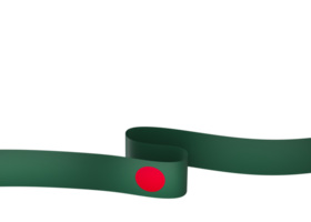 Bangladesh flag element design national independence day banner ribbon png