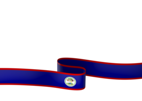 Belize flag element design national independence day banner ribbon png