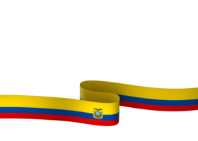 ecuador bandiera elemento design nazionale indipendenza giorno bandiera nastro png