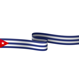 Kuba Flagge Element Design National Unabhängigkeit Tag Banner Band png