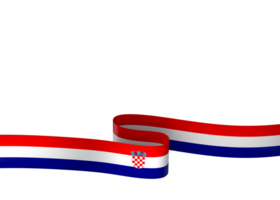 Croatia flag element design national independence day banner ribbon png