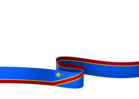 DR Congo flag element design national independence day banner ribbon png