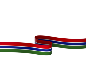 The Gambia flag element design national independence day banner ribbon png