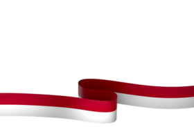 Indonesia flag element design national independence day banner ribbon png