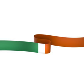 Ireland flag element design national independence day banner ribbon png