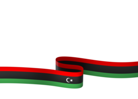 libyen flagga element design nationell oberoende dag baner band png